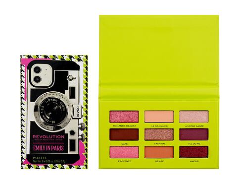 Oční stín Makeup Revolution London Emily In Paris Camera Queen Eyeshadow Palette 6,3 g
