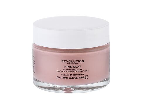 Pleťová maska Revolution Skincare Pink Clay Detoxifying 50 ml poškozená krabička