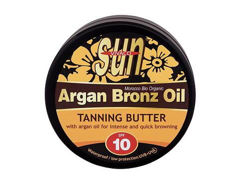 Opalovací přípravek na tělo Vivaco Sun Argan Bronz Oil Tanning Butter SPF10 200 ml