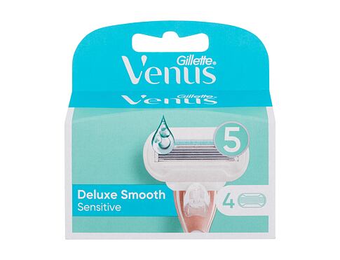 Náhradní břit Gillette Venus Deluxe Smooth Sensitive 4 ks poškozená krabička