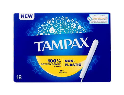 Tampon Tampax Non-Plastic Regular 18 ks poškozená krabička