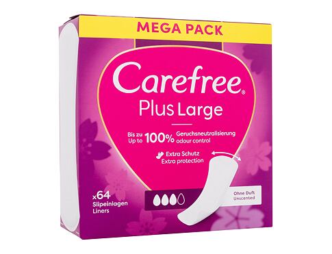 Slipová vložka Carefree Plus Large Unscented 64 ks poškozená krabička