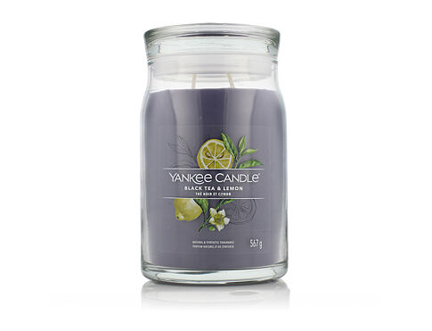 Vonná svíčka Yankee Candle Signature Black Tea & Lemon 567 g