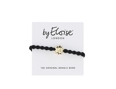 Gumička na vlasy By Eloise London Bling Charms Gold Diamanté Sun Black 1 ks Black