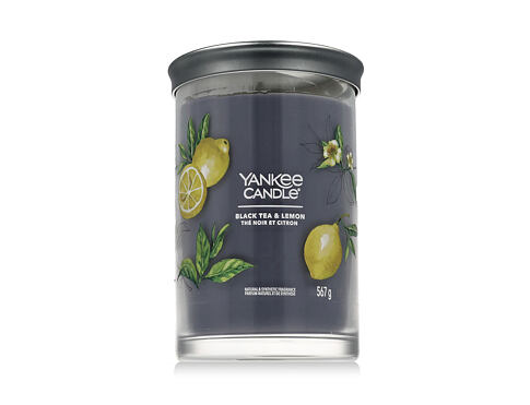 Vonná svíčka Yankee Candle Signature Black Tea & Lemon Tumbler 567 g