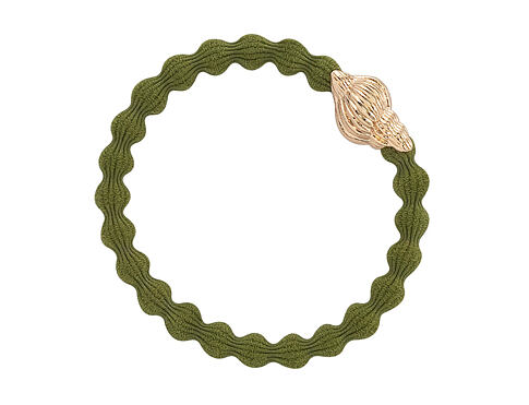 Gumička na vlasy By Eloise London Bling Charms Tropical Seashell Olive 1 ks Olive