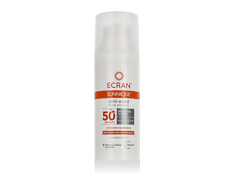 Opalovací přípravek na obličej Ecran Sunnique Anti-Aging Protective Fluid SPF50+ 50 ml
