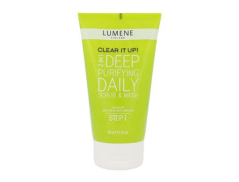 Čisticí gel Lumene Clear It Up! Deep Purifying Daily Scrub & Wash 2in1 150 ml