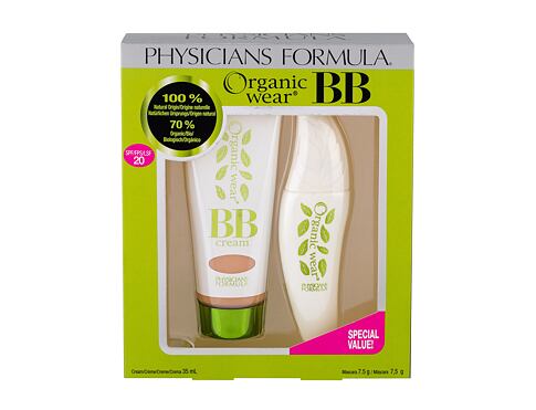 BB krém Physicians Formula Organic Wear Natural Origin BB Kit SPF20 35 ml Light/Medium poškozená krabička Kazeta