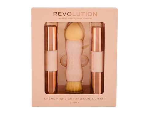 Rozjasňovač Makeup Revolution London Crème Highlight And Contour Kit 14 g Light poškozená krabička Kazeta