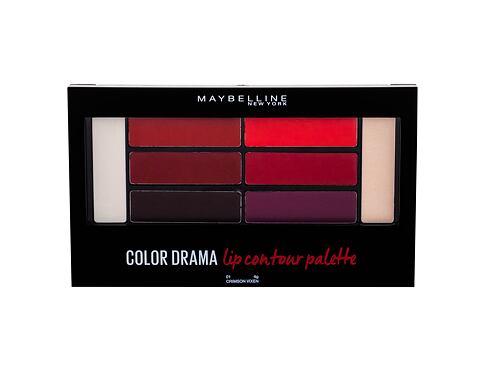 Rtěnka Maybelline Color Drama Lip Contour Palette 4 g 01 Crimson Vixen poškozená krabička