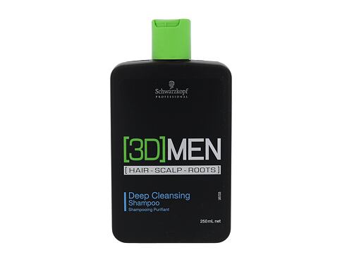 Šampon Schwarzkopf Professional 3DMEN Deep Cleansing Shampoo 250 ml poškozený flakon