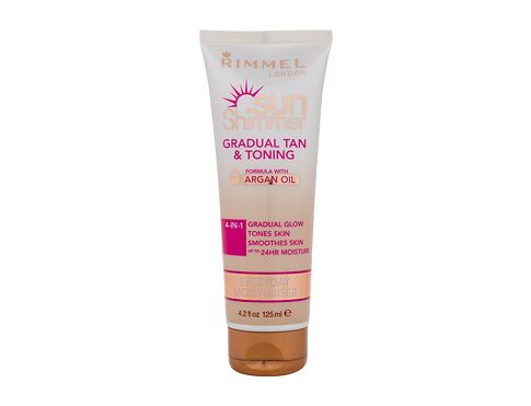 Tělový krém Rimmel London Sun Shimmer Gradual Tan & Toning Moisturiser 4-in-1 125 ml