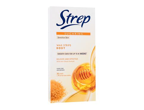 Depilační přípravek Strep Sugaring Wax Strips Body Delicate And Effective Sensitive Skin 20 ks poškozená krabička