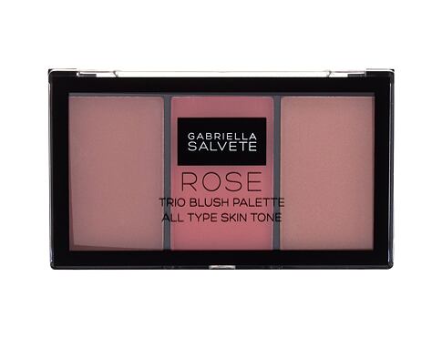 Tvářenka Gabriella Salvete Trio Blush Palette 15 g 02 Rose poškozená krabička