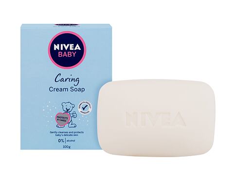 Tuhé mýdlo Nivea Baby Caring Cream Soap 100 g poškozená krabička