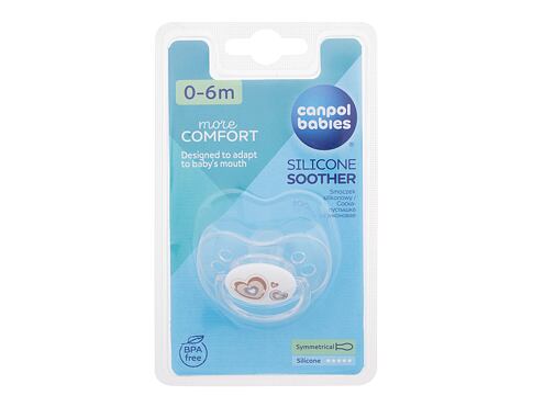 Dudlík Canpol babies Newborn Baby More Comfort Silicone Soother Hearts 0-6m 1 ks