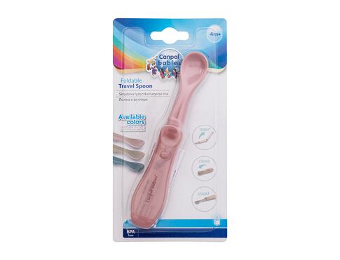 Nádobí Canpol babies Travel Spoon Foldable Pink 1 ks