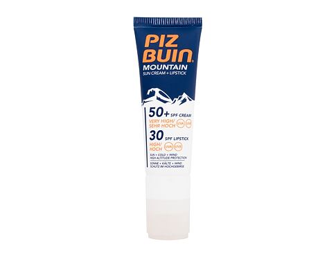 Opalovací přípravek na obličej PIZ BUIN Mountain Sun Cream + Lipstick SPF50+ 22,3 ml