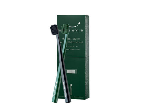 Klasický zubní kartáček swiss smile Herbal Style 1 ks poškozená krabička Kazeta