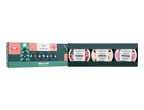 Tělové máslo The Body Shop Comfort & Cheer Body Butter Trio 50 ml Kazeta
