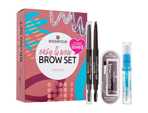 Tužka na obočí Essence Easy & Wow Brow Set 0,2 g Medium poškozená krabička Kazeta
