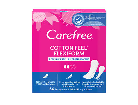 Slipová vložka Carefree Cotton Feel Flexiform 56 ks