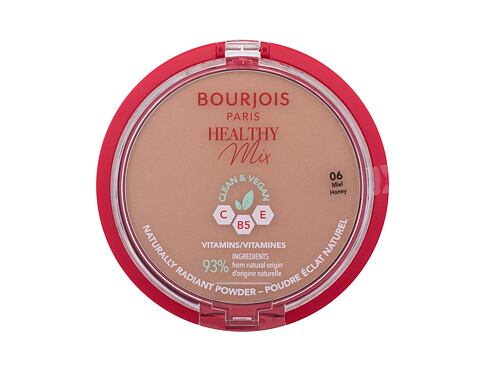 Pudr BOURJOIS Paris Healthy Mix Clean & Vegan Naturally Radiant Powder 10 g 06 Honey poškozená krabička