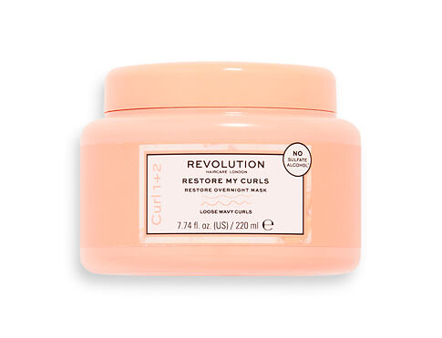 Maska na vlasy Revolution Haircare London Curl 1+2 Restore My Curls Restore Overnight Mask 220 ml