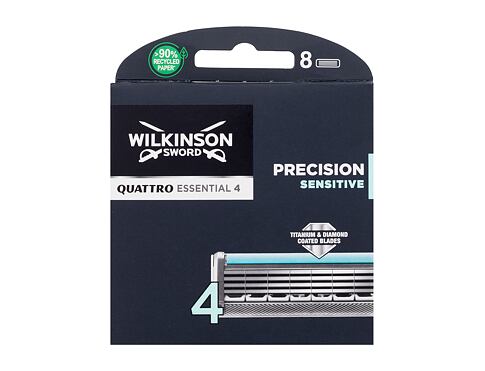 Náhradní břit Wilkinson Sword Quattro Essential 4 8 ks poškozená krabička