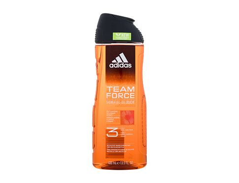 Sprchový gel Adidas Team Force Shower Gel 3-In-1 New Cleaner Formula 400 ml poškozený flakon