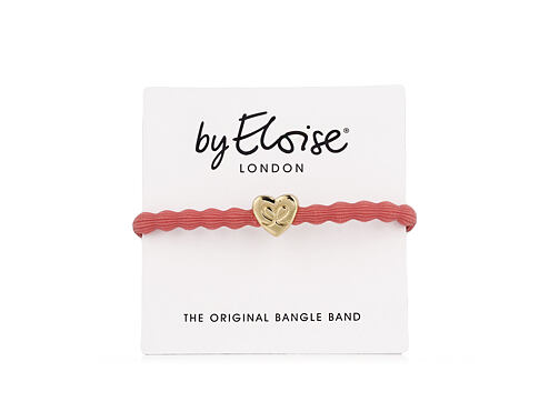 Gumička na vlasy By Eloise London Gold Heart Coral 1 ks