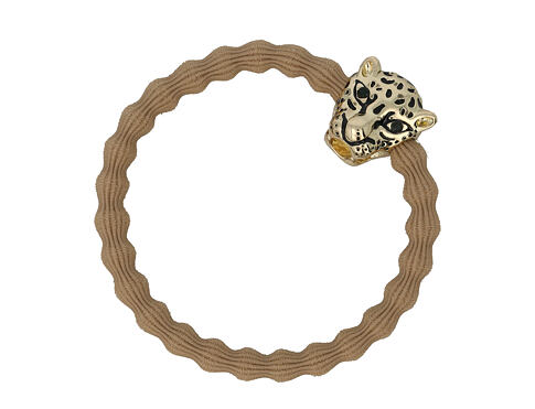 Gumička na vlasy By Eloise London Gold Bling Jaguar Camel 1 ks