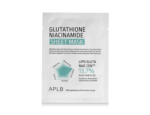 Pleťová maska APLB Glutathione Niacinamide Sheet Mask 25 ml