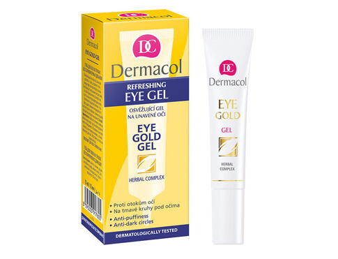 Oční gel Dermacol Eye Gold 15 ml poškozená krabička