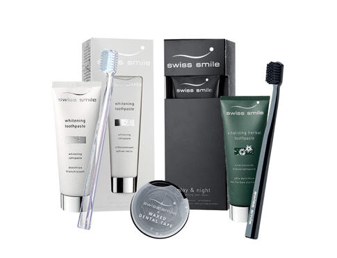 Zubní pasta swiss smile Day & Night Whitening And Repair 75 ml poškozená krabička Kazeta
