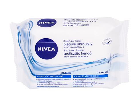 Čisticí ubrousky Nivea Cleansing Wipes Refreshing 3in1 25 ks