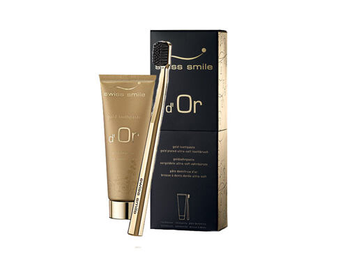 Zubní pasta swiss smile d´Or Gold 75 ml poškozená krabička Kazeta