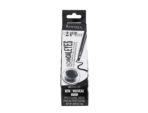 Oční linka Rimmel London Scandaleyes 2,4 g 001 Black poškozená krabička
