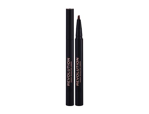 Tužka na obočí Makeup Revolution London Bushy Brow Pen 0,5 ml Medium Brown