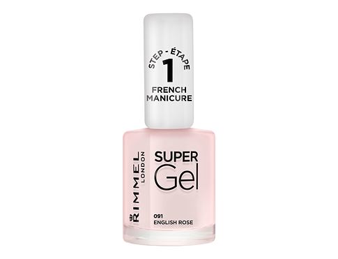 Lak na nehty Rimmel London Super Gel French Manicure STEP1 12 ml 091 English Rose