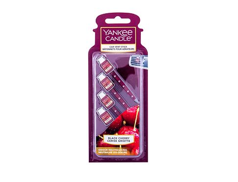 Vůně do auta Yankee Candle Black Cherry Vent Stick 4 ks poškozený obal