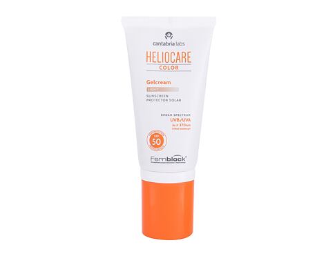 Opalovací přípravek na obličej Heliocare Color Gelcream SPF50 50 ml Light poškozená krabička