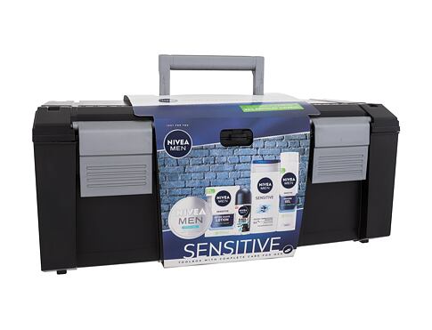 Voda po holení Nivea Men Sensitive Toolbox With Complete Care For Men 100 ml poškozená krabička Kazeta