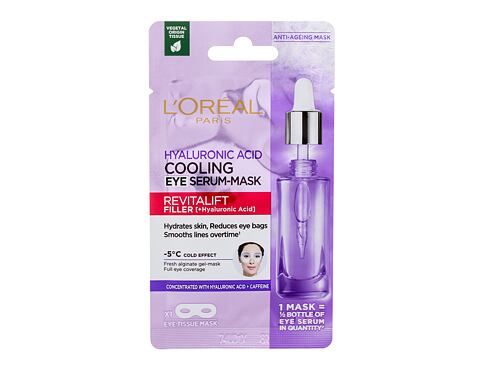 Maska na oči L'Oréal Paris Revitalift Filler HA Cooling Tissue Eye Serum-Mask 11 g