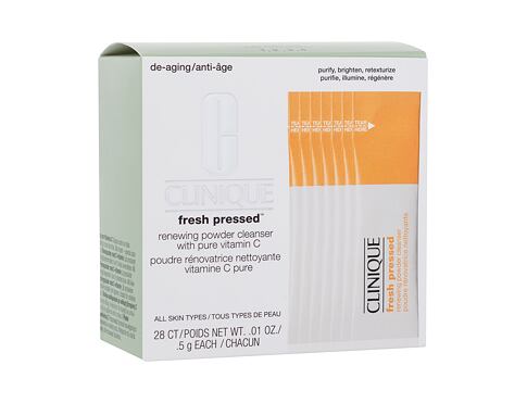 Čisticí pěna Clinique Fresh Pressed Renewing Powder Cleanser 28x5g g poškozená krabička