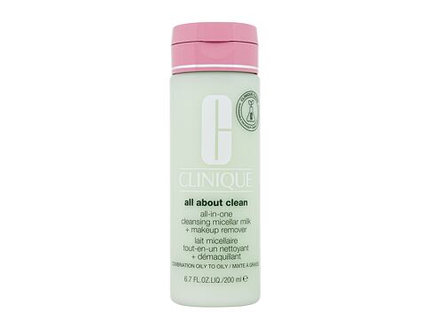 Čisticí mléko Clinique All About Clean Cleansing Micellar Milk + Makeup Remover Combination Oily To Oily 200 ml