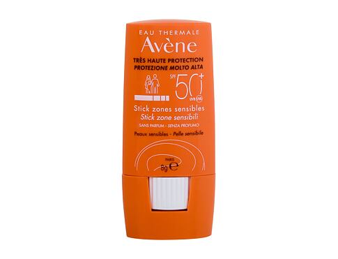 Opalovací přípravek na tělo Avene Stick Zones Sensibles SPF 50+ 8 g