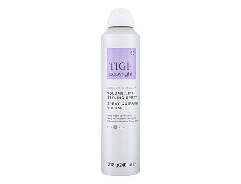 Tužidlo na vlasy Tigi Copyright Custom Create Volume Lift Styling Spray 240 ml poškozený flakon