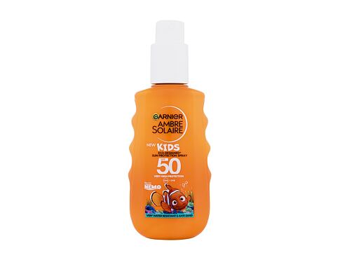 Opalovací přípravek na tělo Garnier Ambre Solaire Kids Sun Protection Spray SPF50 150 ml poškozený flakon